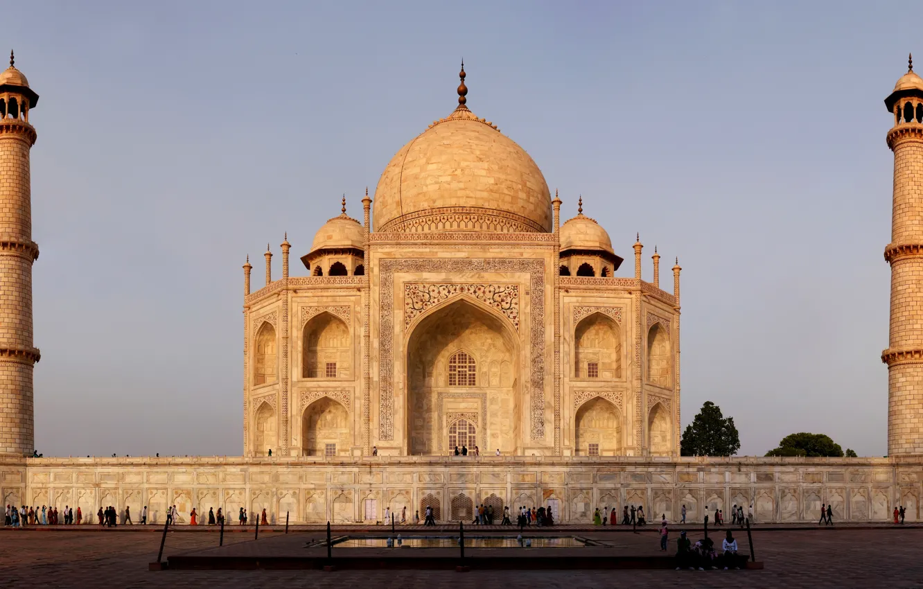 Photo wallpaper India, Taj Mahal, monument, marble, architecture, Agra, Taj Mahal, Yamuna