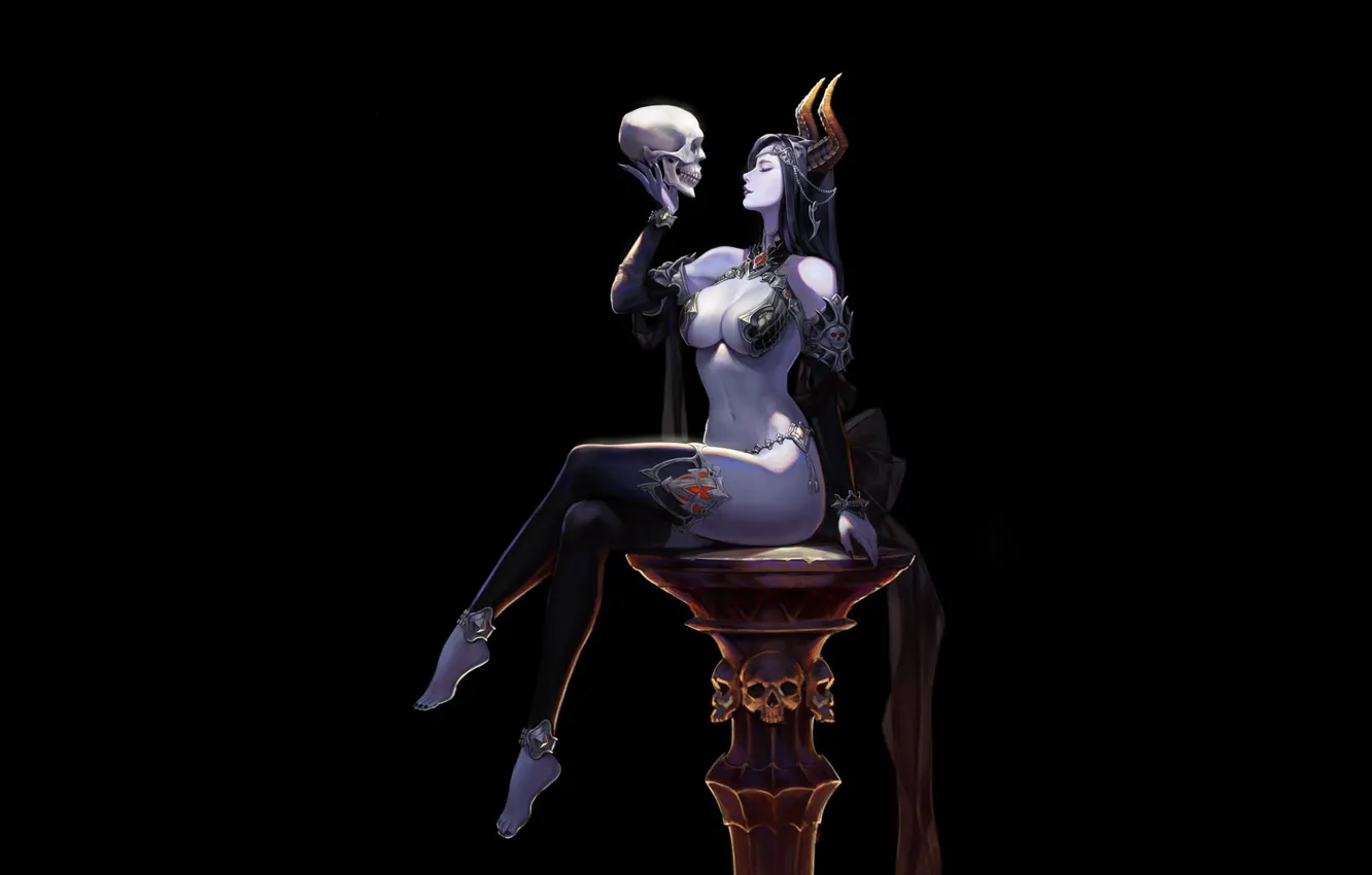 Photo wallpaper fiction, darkness, art, sake, fantasy, dead, art, characters