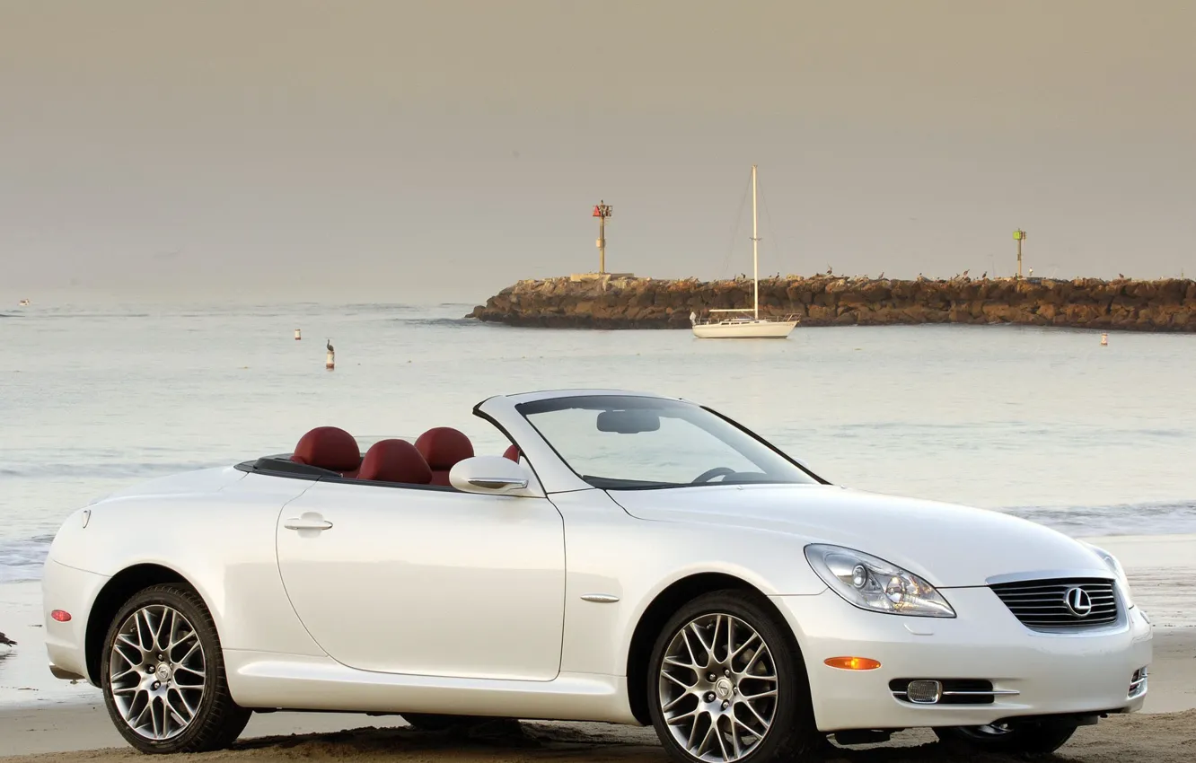 Photo wallpaper White, Yacht, Convertible