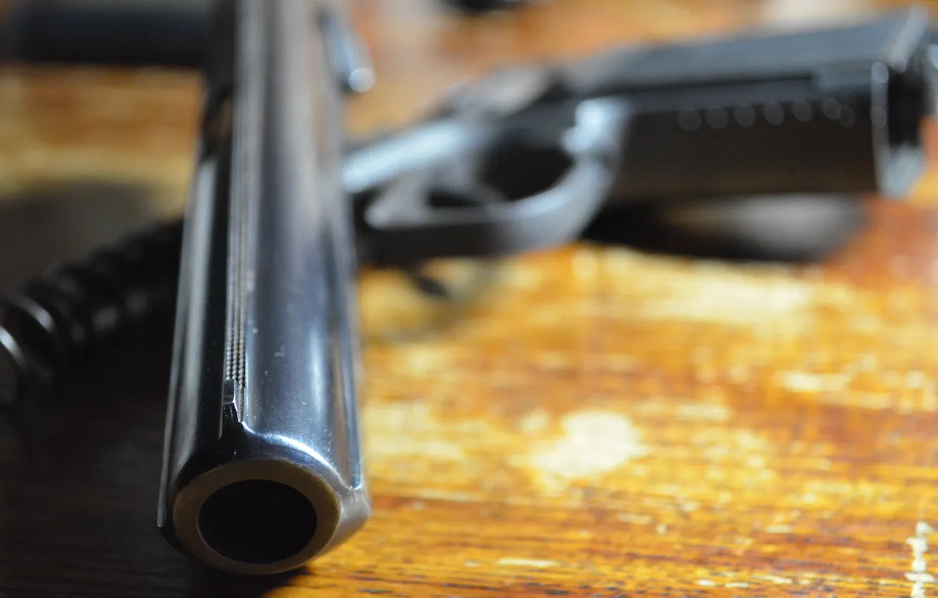 Photo wallpaper macro, gun, weapons, Makarova