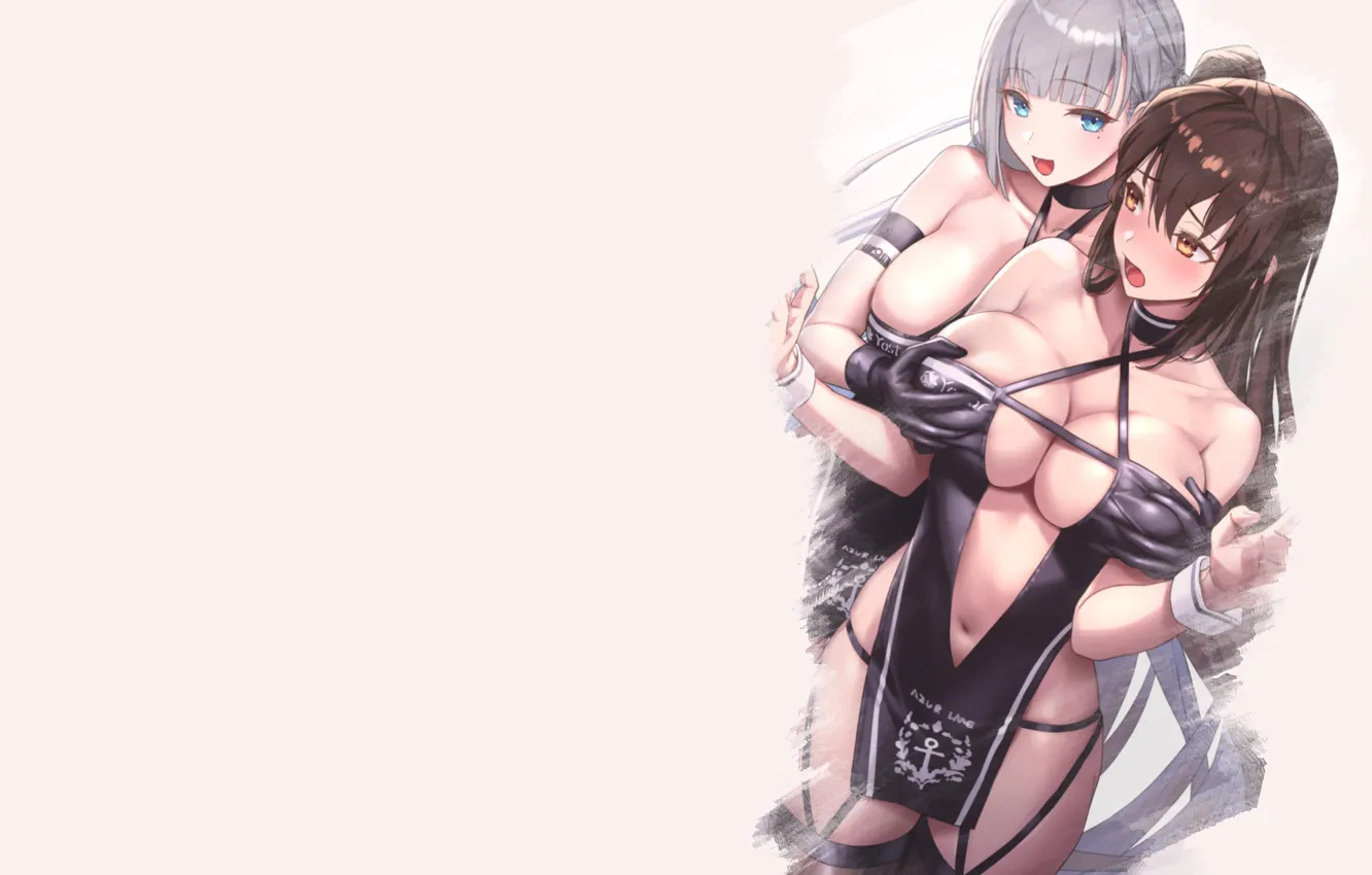 Photo wallpaper girl, hot, sexy, boobs, anime, pretty, babe, bikini