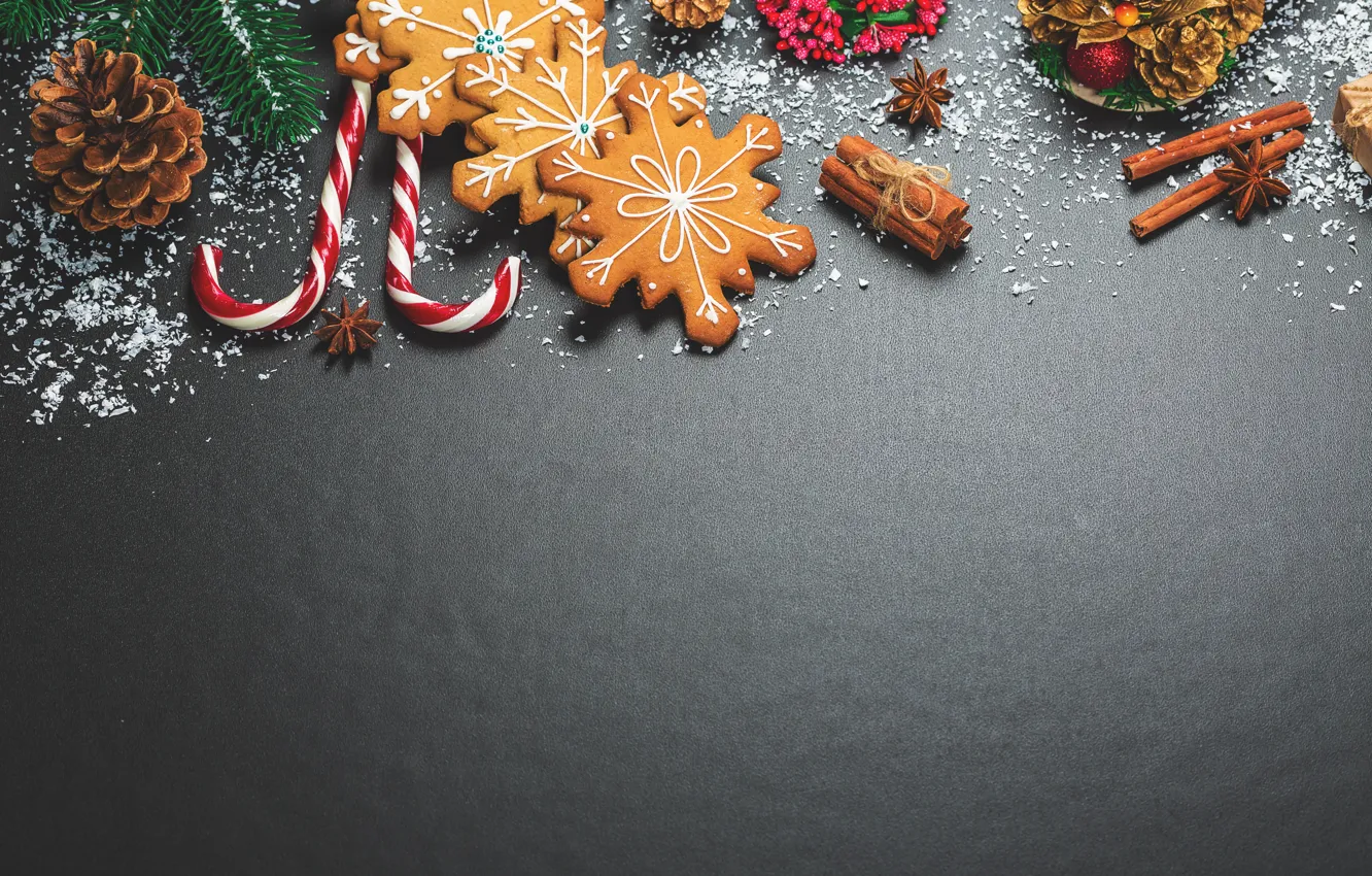 Photo wallpaper decoration, new year, cookies, Christmas, Christmas, New Year, merry christmas, Xmas