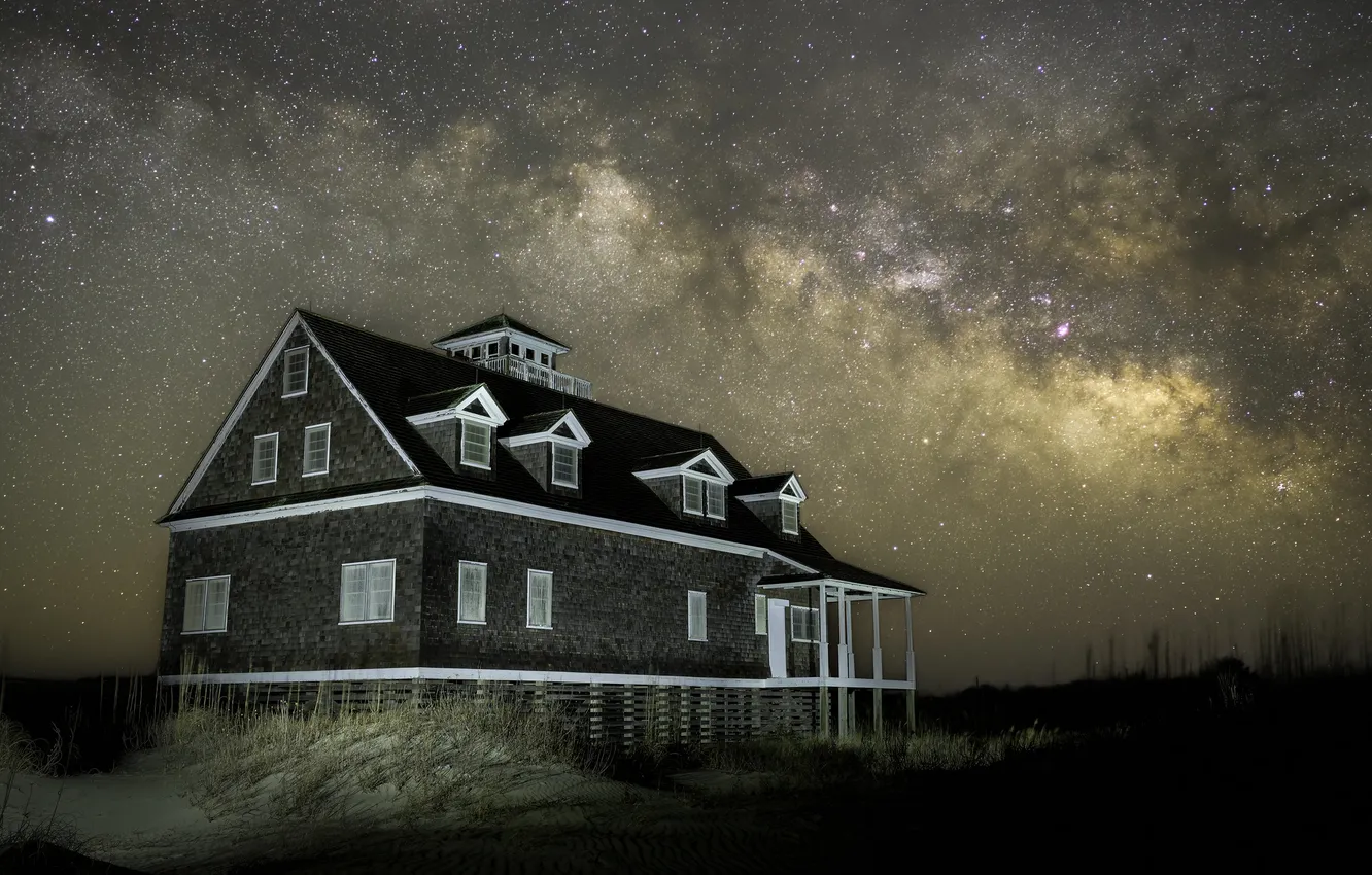Photo wallpaper night, home, starry sky