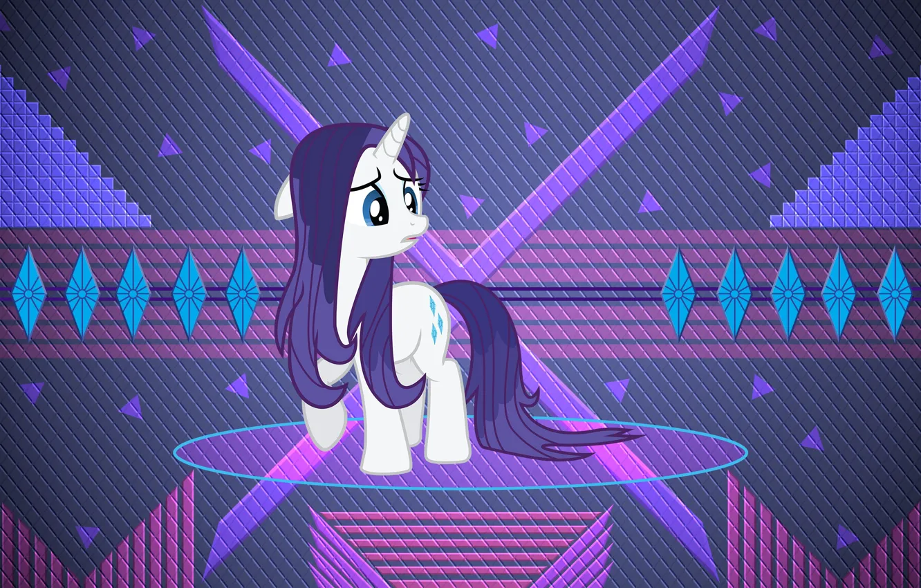 Photo wallpaper pony, crystals, horse