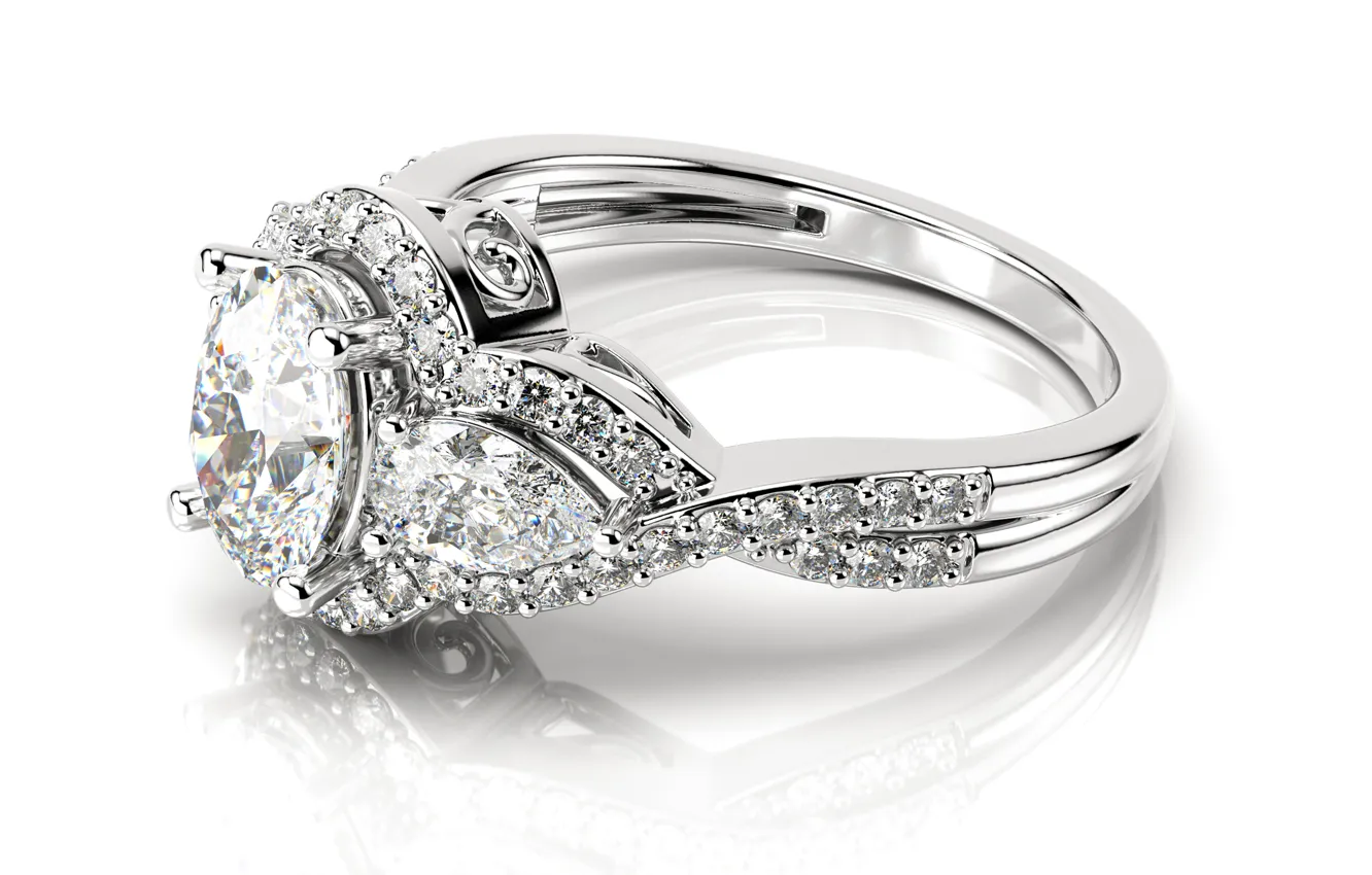 Photo wallpaper ring, diamond, glitter