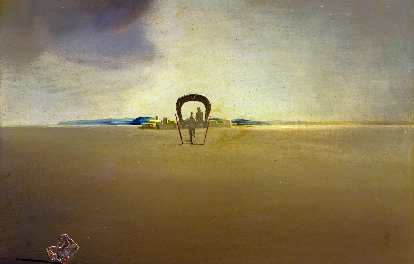 Photo wallpaper surrealism, picture, Salvador Dali, Salvador Dali, Phantom Wagons