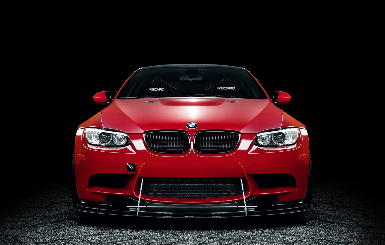 Photo wallpaper red, tuning, BMW, the front, bmw m3, 1013mm
