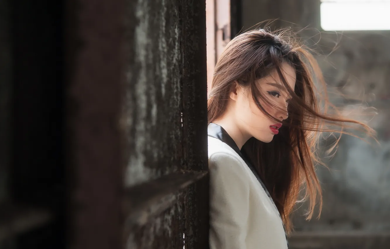 Photo wallpaper look, girl, portrait