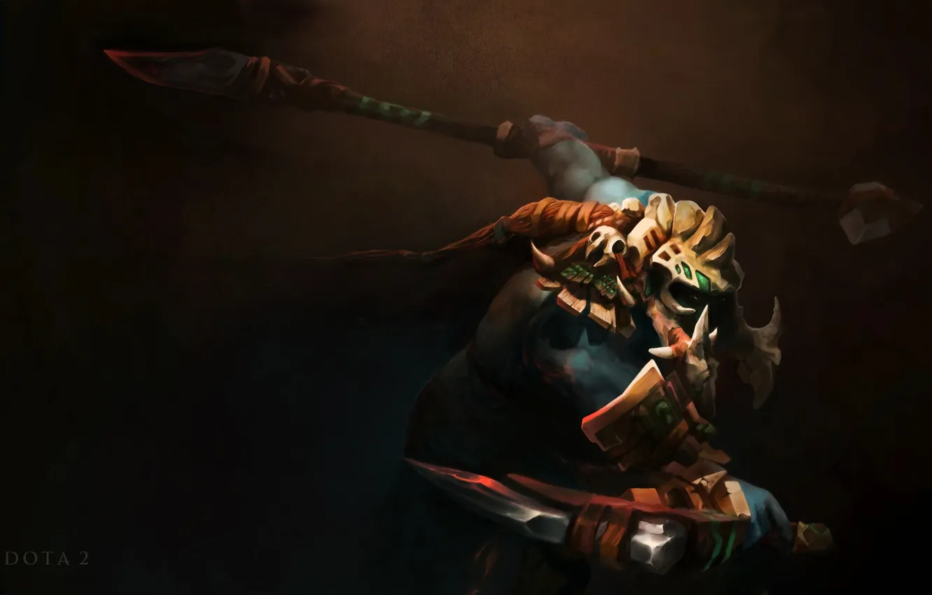 Photo wallpaper armor, spear, Valve, dota 2, sacred bones, ac44, Huskar, Sacred Warrior
