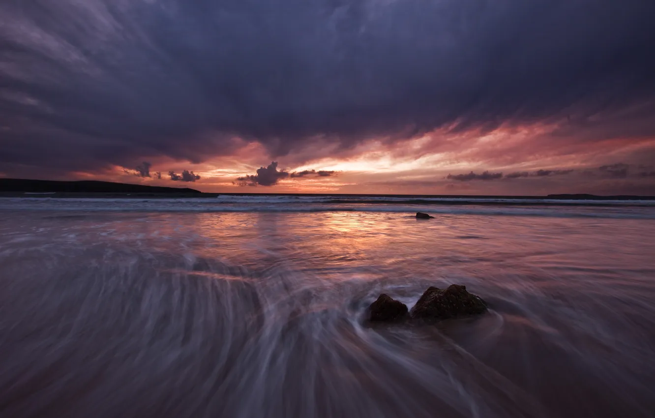 Photo wallpaper sea, beach, the sky