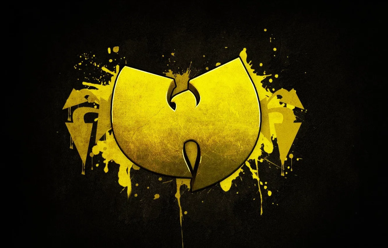 Photo wallpaper Music, Black, Logo, Wallpaper, Yellow, Wu-Tang Clan, Hardcore Hip-Hop