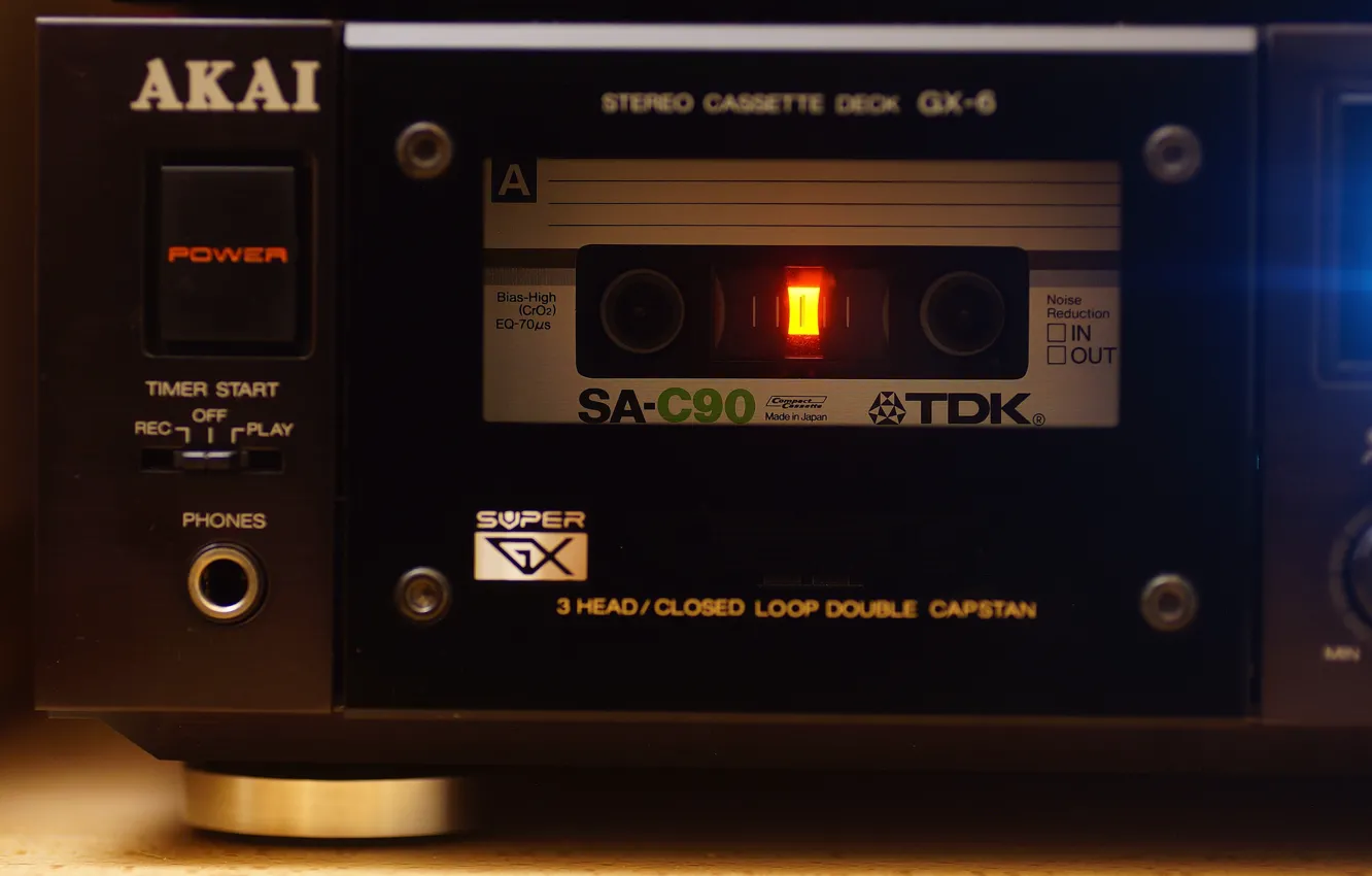 Photo wallpaper cassette, stereo, AKAI GX-6, TDK SA-C90
