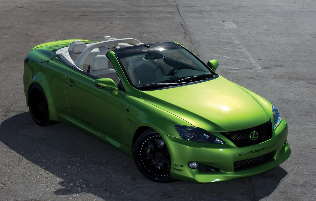 Photo wallpaper green, Lexus, convertible, IS 350