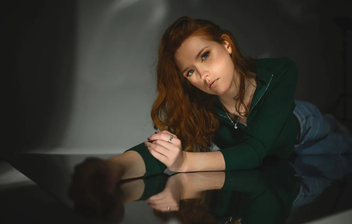 Photo wallpaper girl, sexy, Wallpaper, sweetheart, model, bright, jeans, makeup