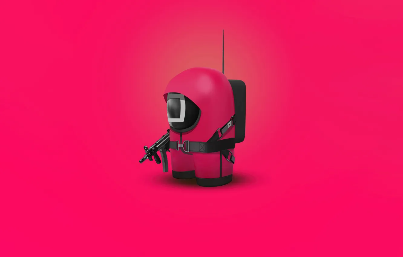 Photo wallpaper graphics, minimalism, minimal, Squid Game, SQUID GAME