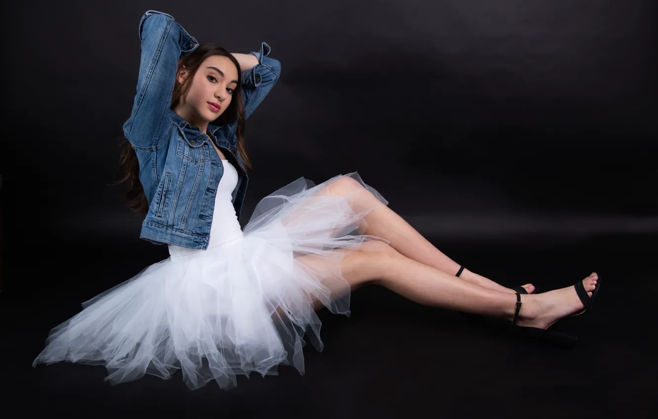 Photo wallpaper girl, pose, Marie-Soleil