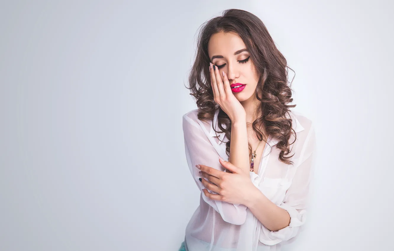 Photo wallpaper girl, hot, sexy, eyes, smile, beautiful, figure, model