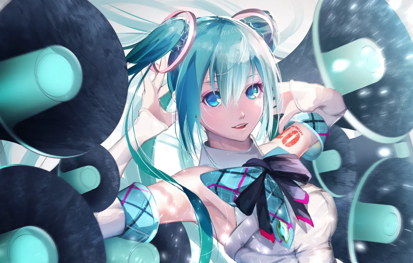 Photo wallpaper Hatsune Miku, Vocaloid, smile