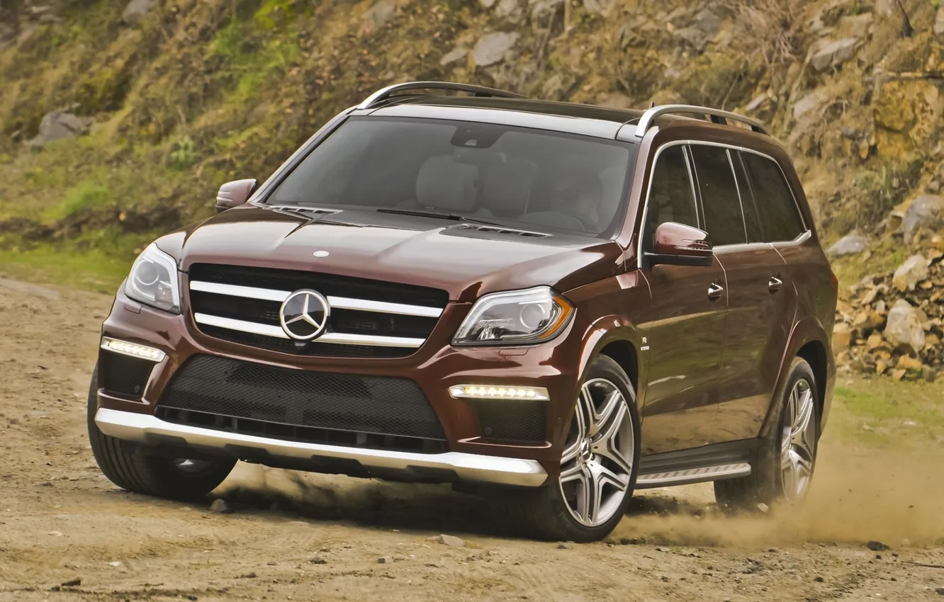 Photo wallpaper background, Mercedes-Benz, jeep, Mercedes, the front, GL63 AMG