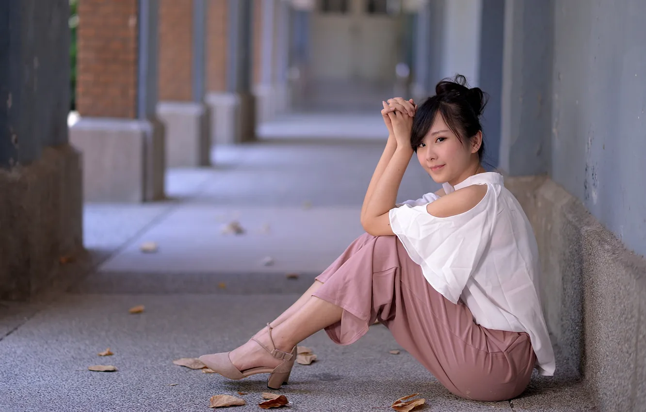 Photo wallpaper girl, Asian, cutie