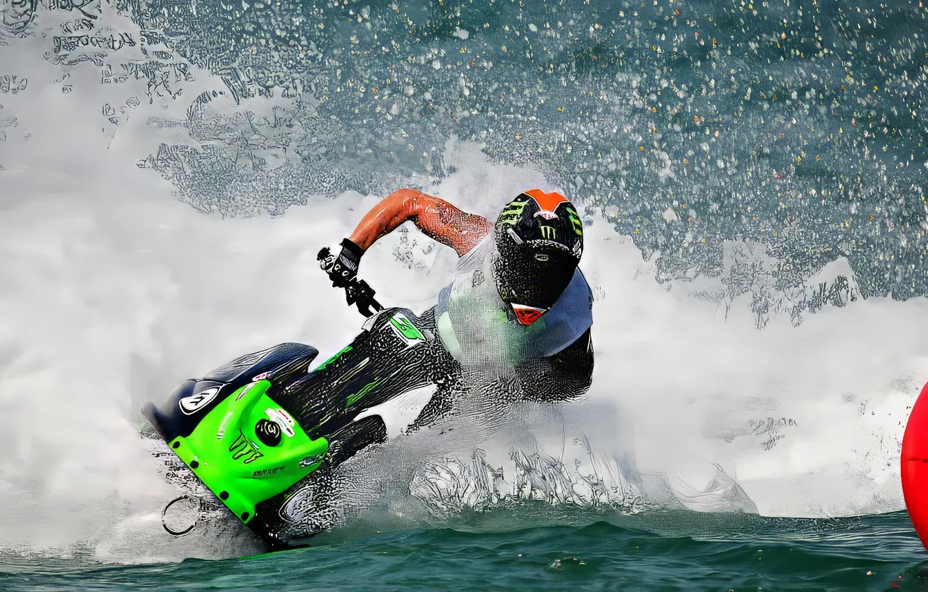 Photo wallpaper race, boat, speed