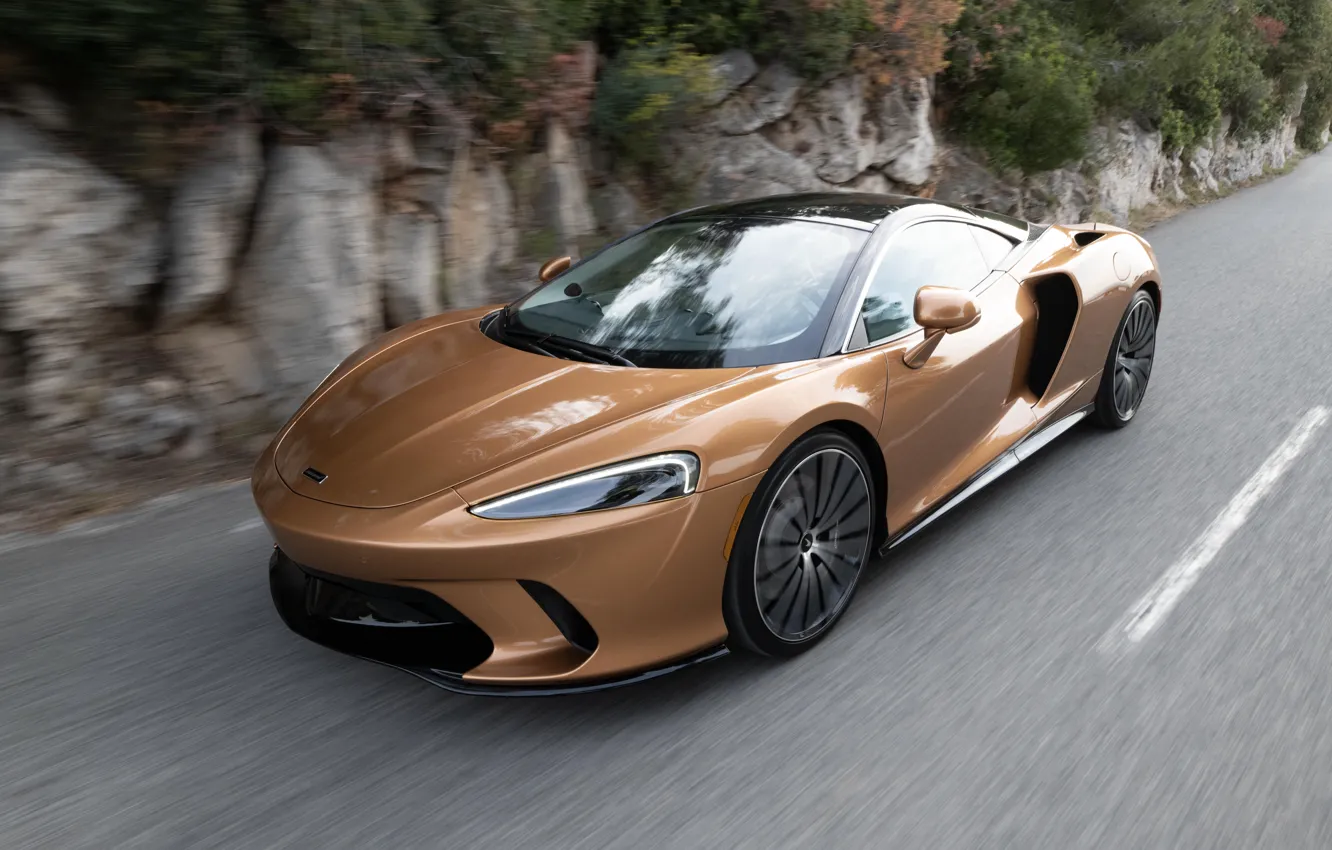 Photo wallpaper McLaren, road, drive, GT, McLaren GT