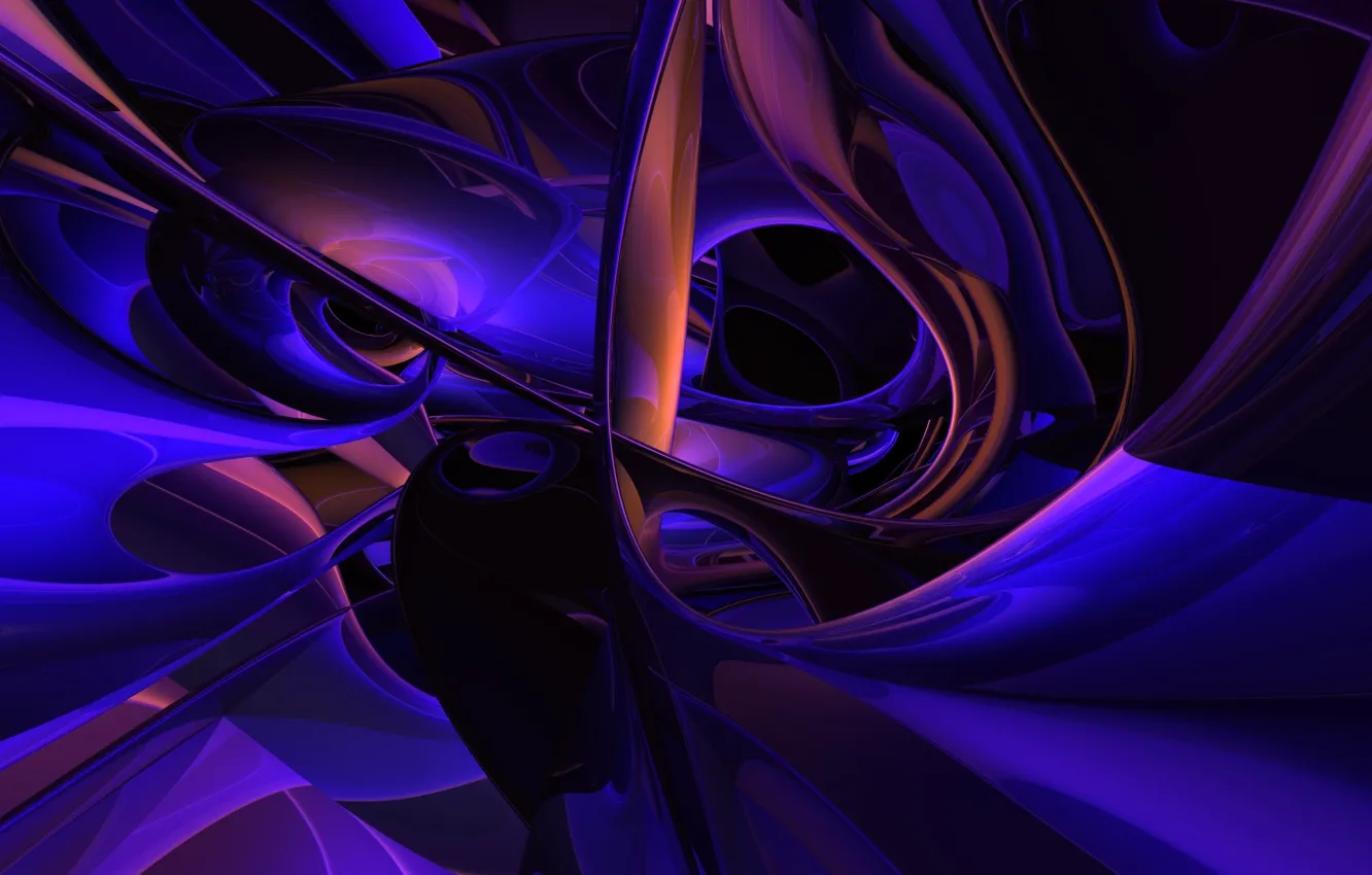 Photo wallpaper abstraction, background, blue with black and red