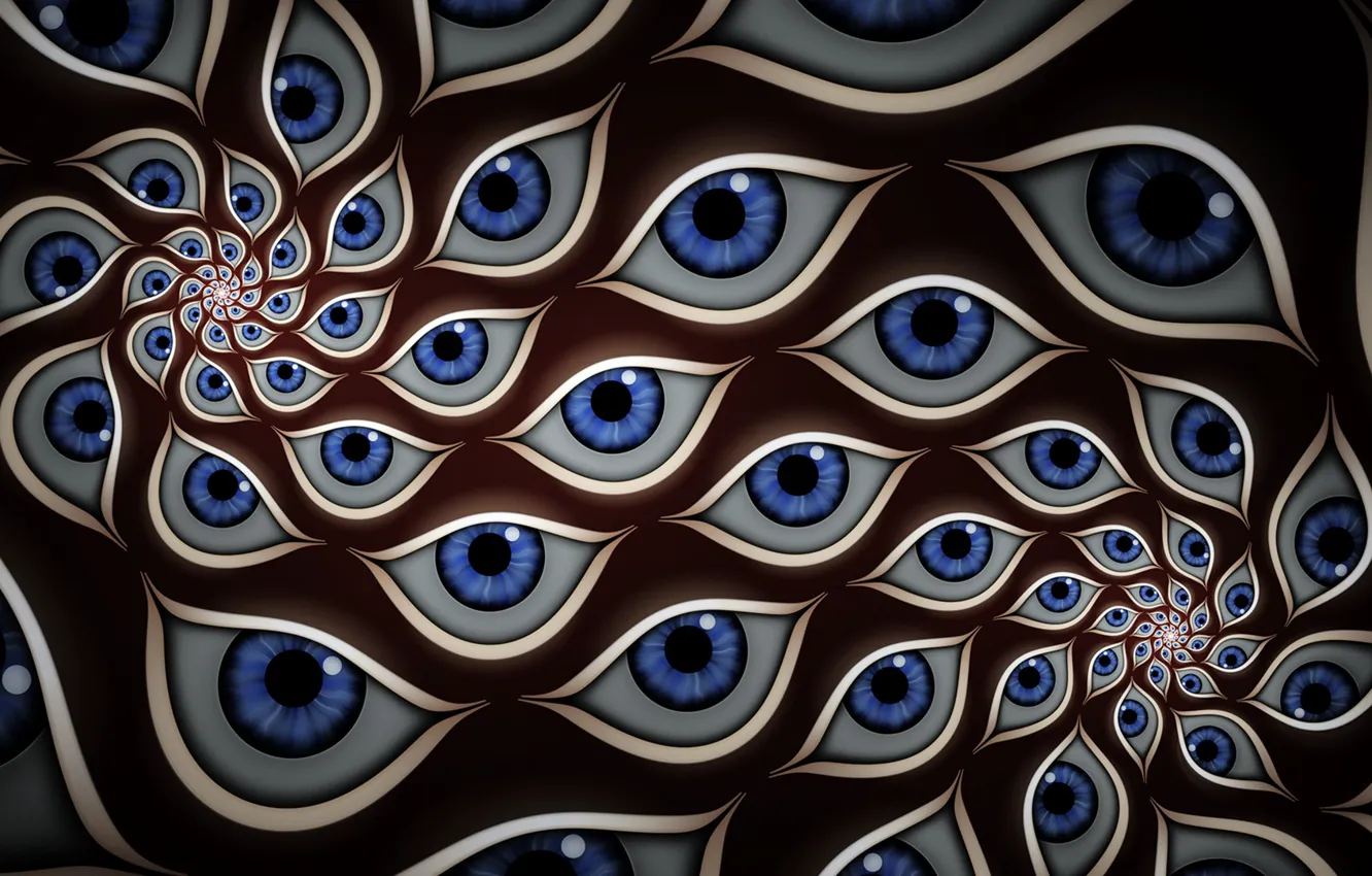 Photo wallpaper eyes, abstraction, blue, color
