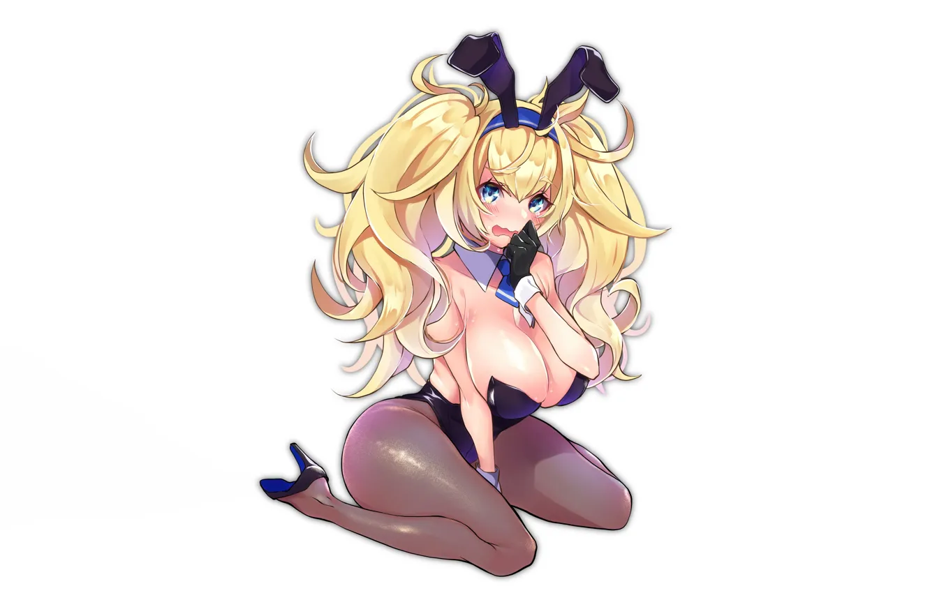 Photo wallpaper girl, sexy, cleavage, long hair, legs, boobs, anime, beautiful