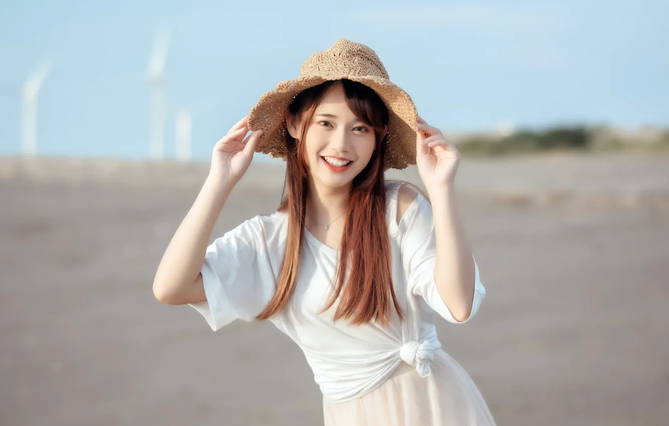 Photo wallpaper girl, portrait, Asian