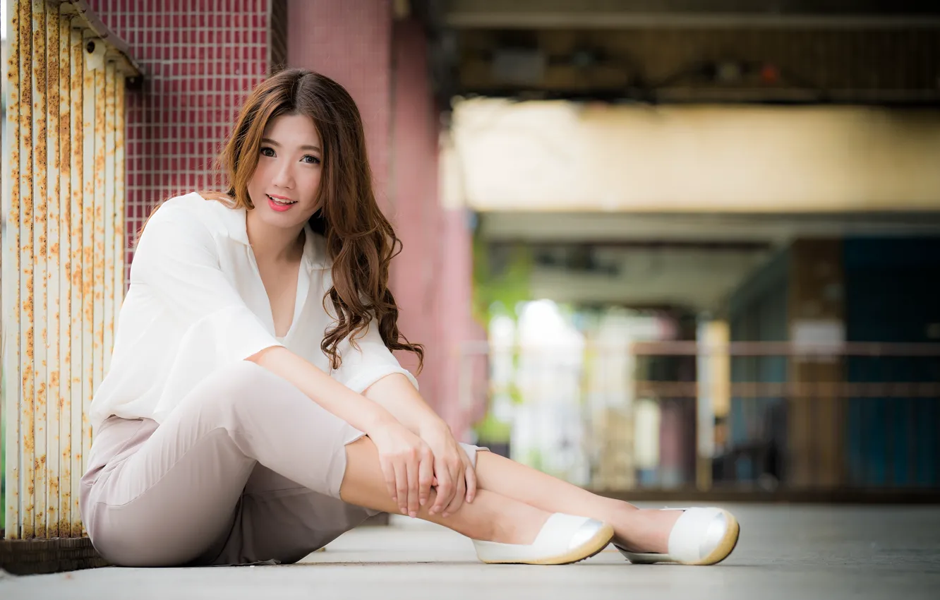 Photo wallpaper girl, Asian, cutie