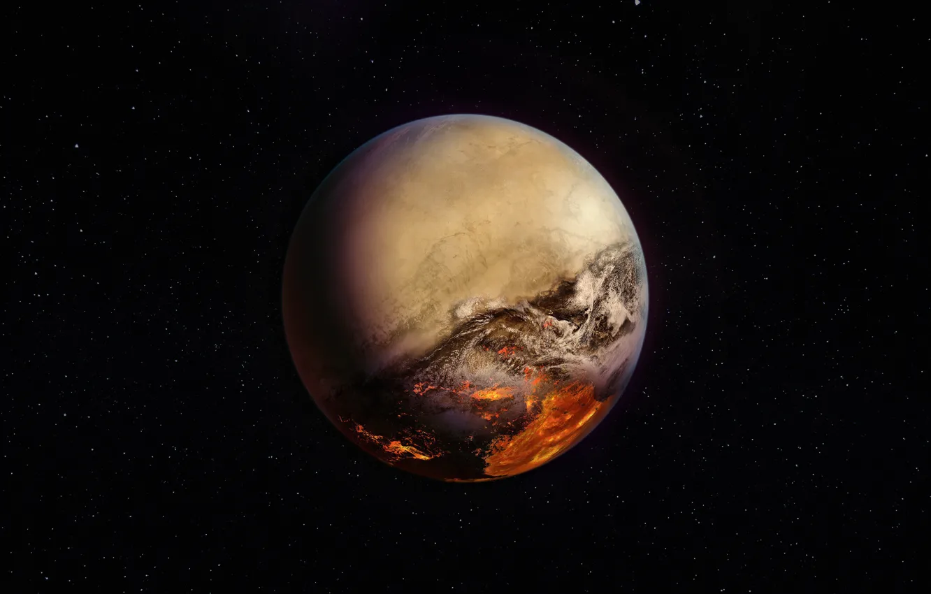 Photo wallpaper space, stars, planet, space, stars, planet, Jose Mikhail, by Jose Mikhail