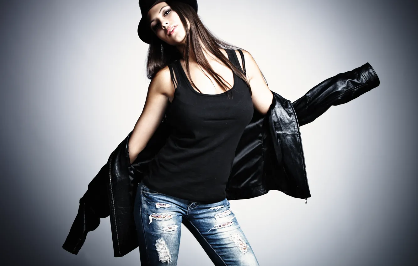 Photo wallpaper pose, jeans, hat, Mike, jacket