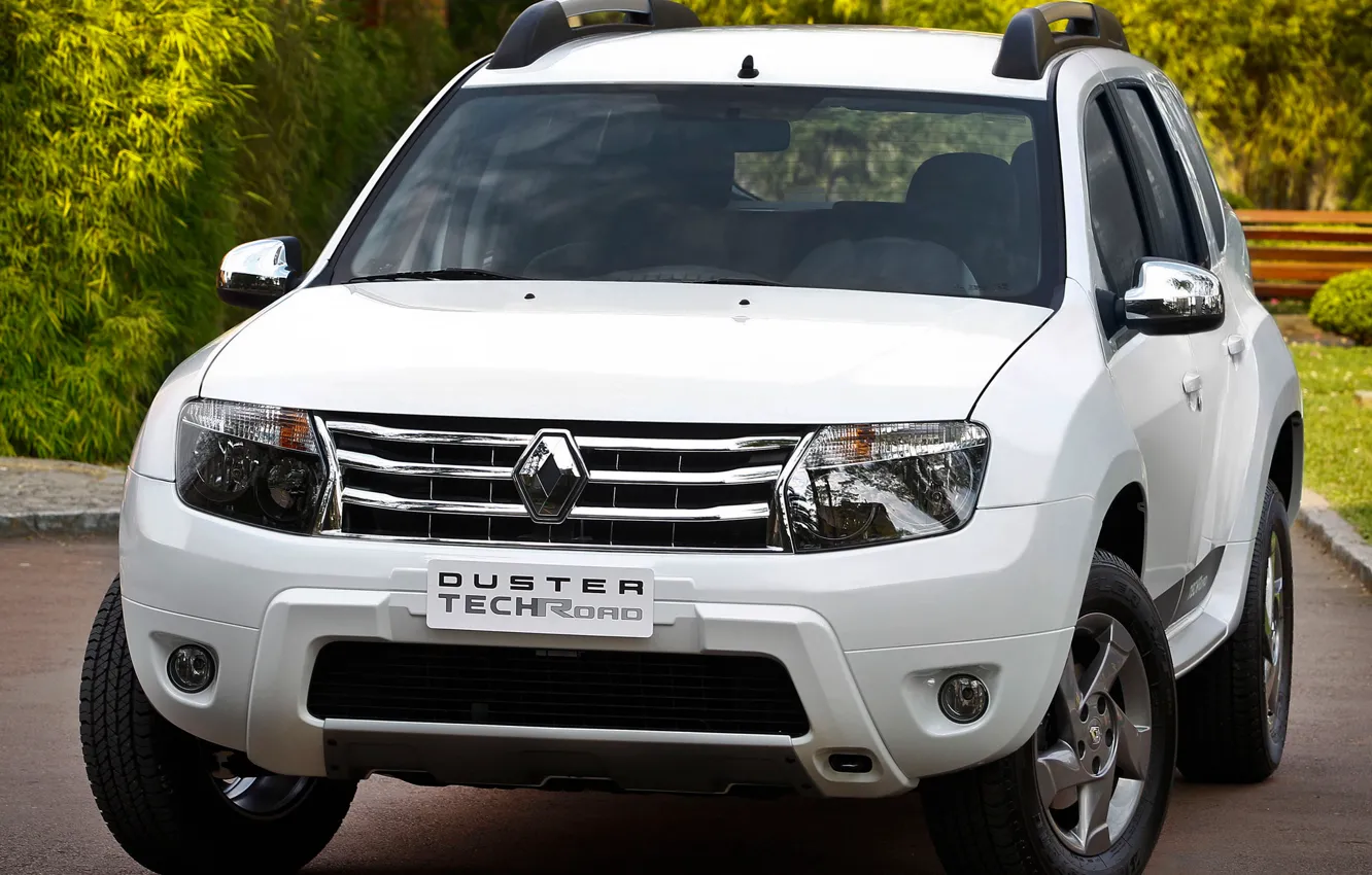 Photo wallpaper white, Renault, the front, Reno, crossover, Duster, duster, compact