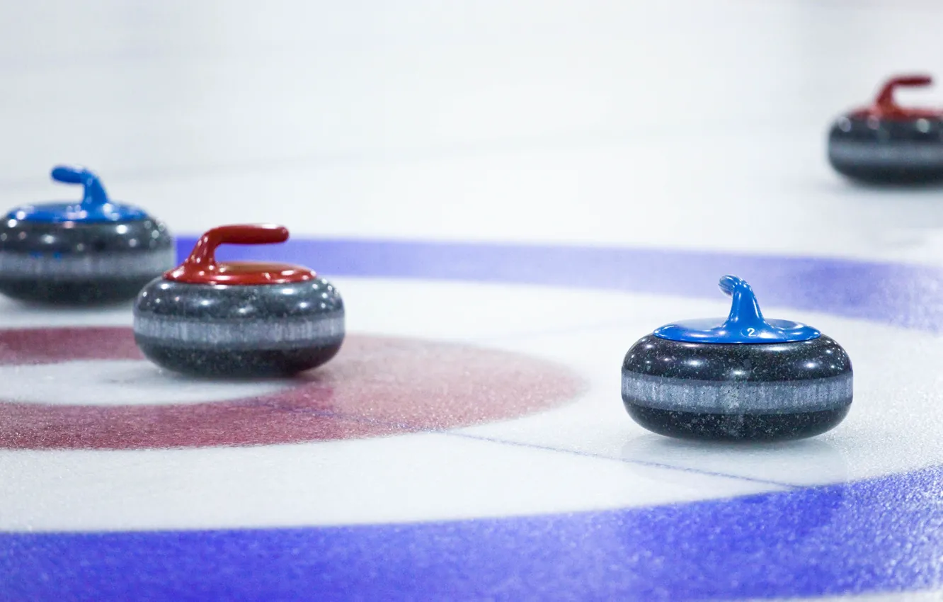 Photo wallpaper stones, sport, the game, two, home, blur, sports, Curling