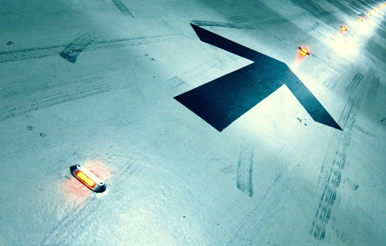 Photo wallpaper traces, lights, arrows, floor
