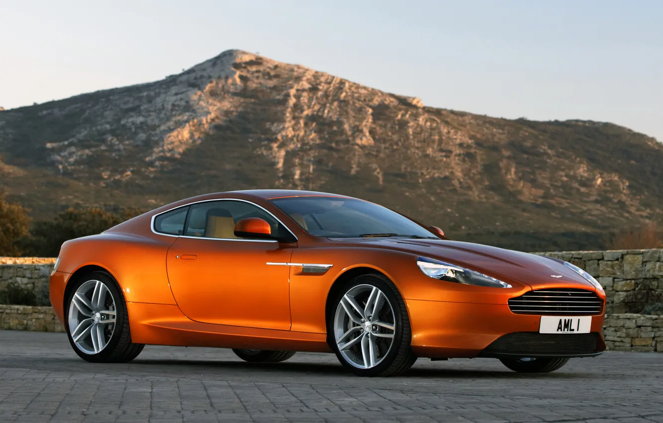 Photo wallpaper auto, turn, Aston Martin