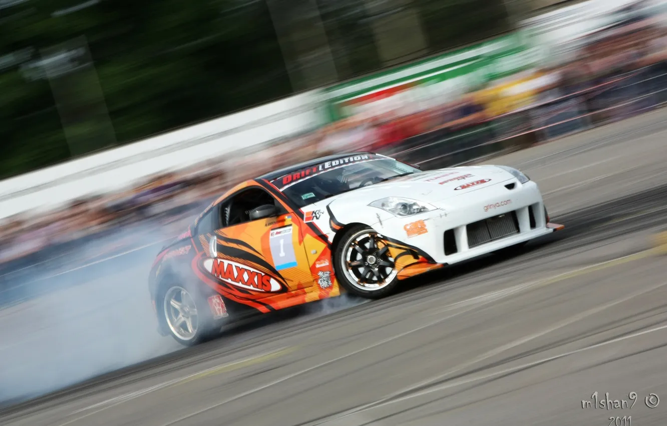 Photo wallpaper Nissan, drift, 350z