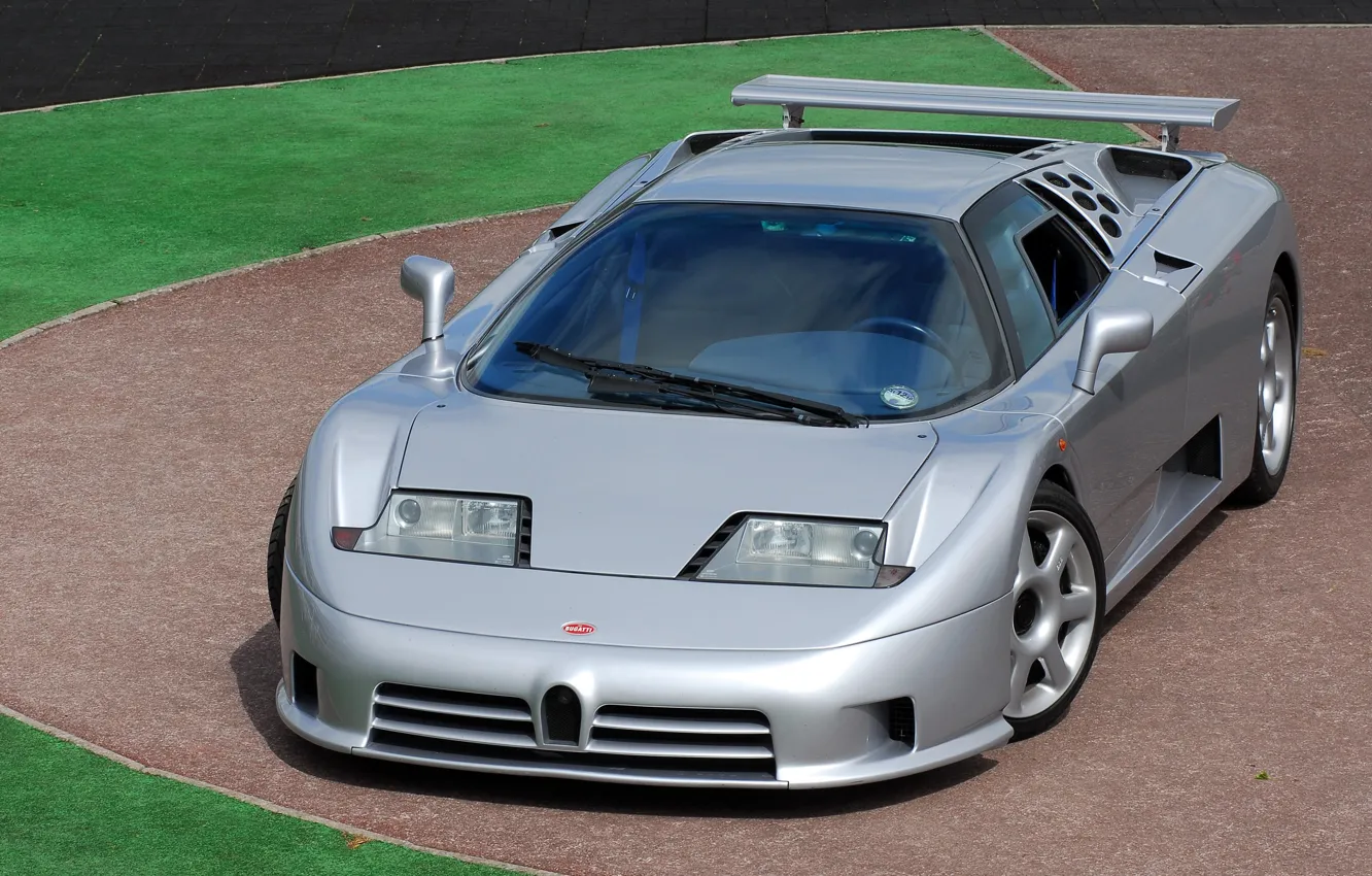 Photo wallpaper silver, Bugatti, supercar, legend, Supersport, EB 110, Bugatti EB110 SS