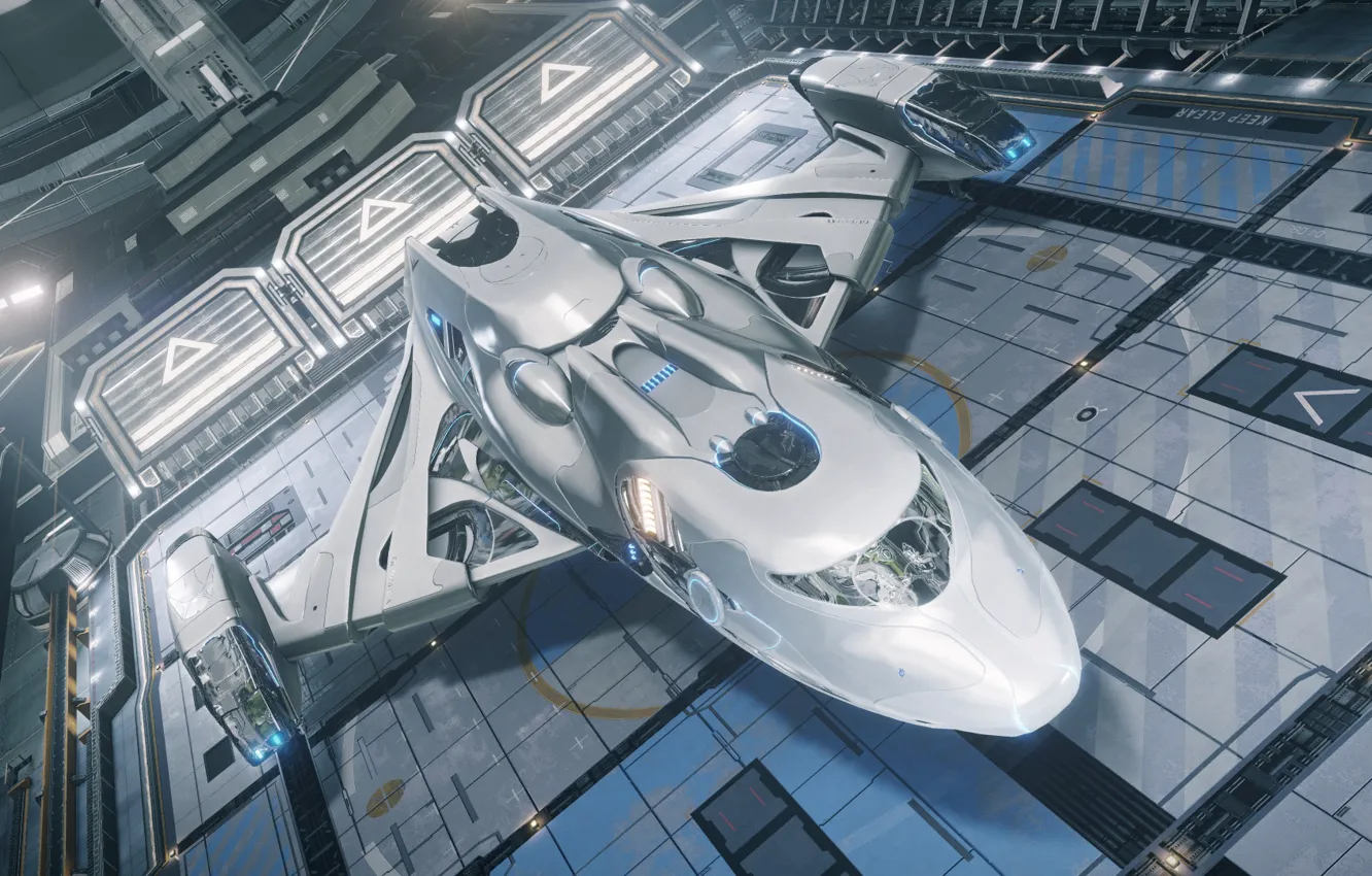 Photo wallpaper space, the game, space station, spaceship, Elite: Dangerous