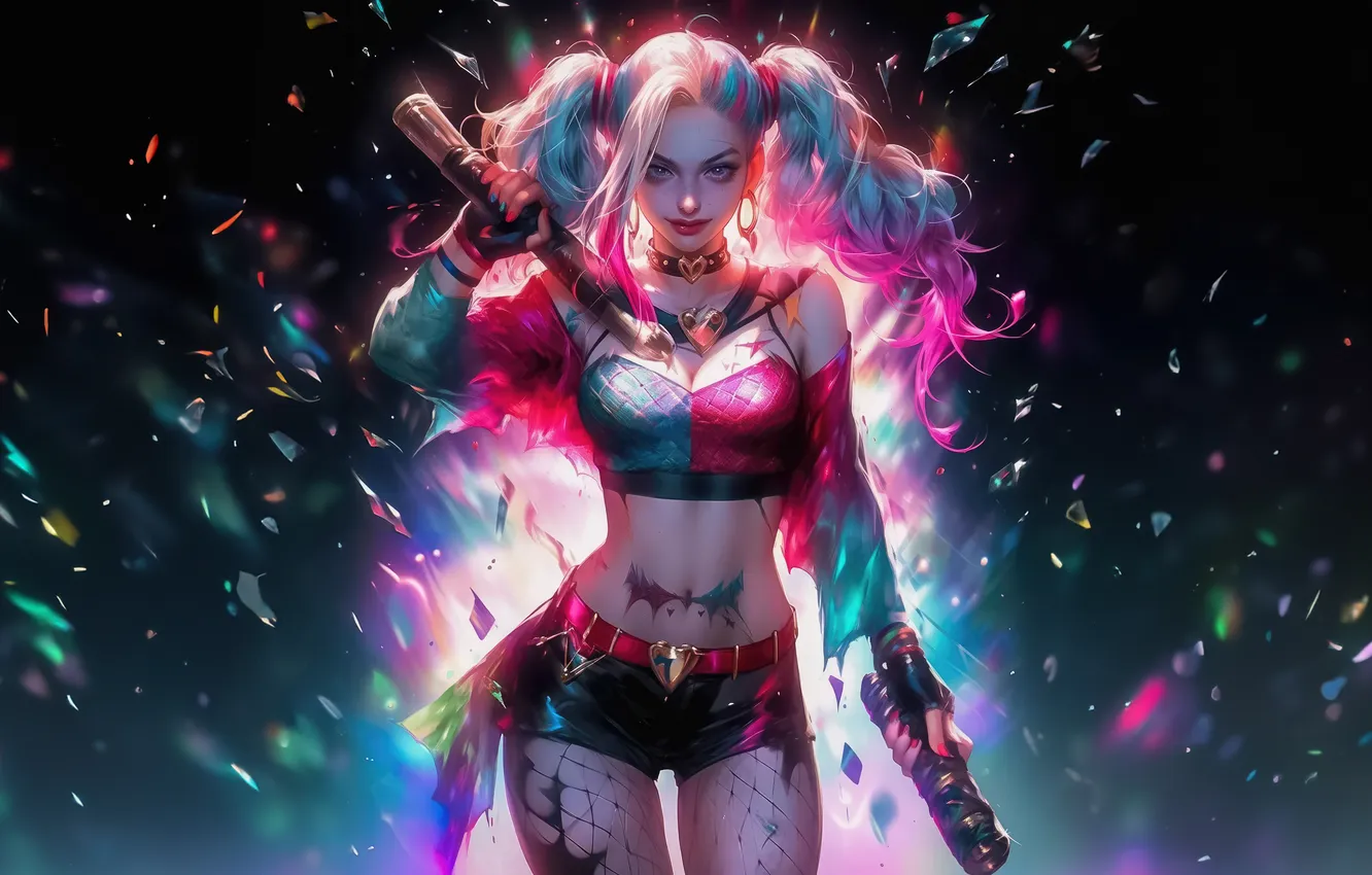 Photo wallpaper Harley Quinn, Revenge, Vibrant