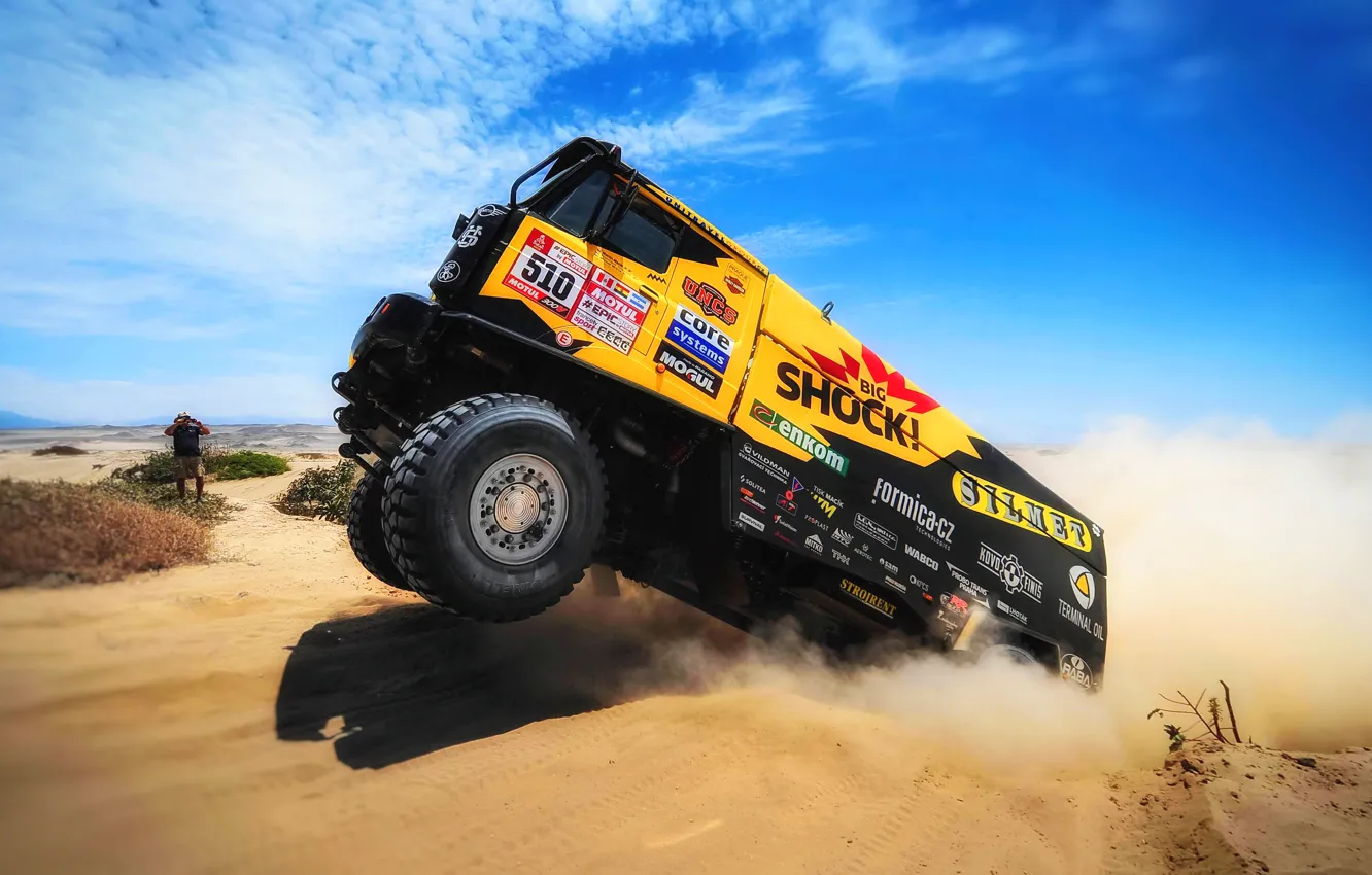 Photo wallpaper Sand, Sport, Truck, Race, Rally, Dakar, Dakar, Rally