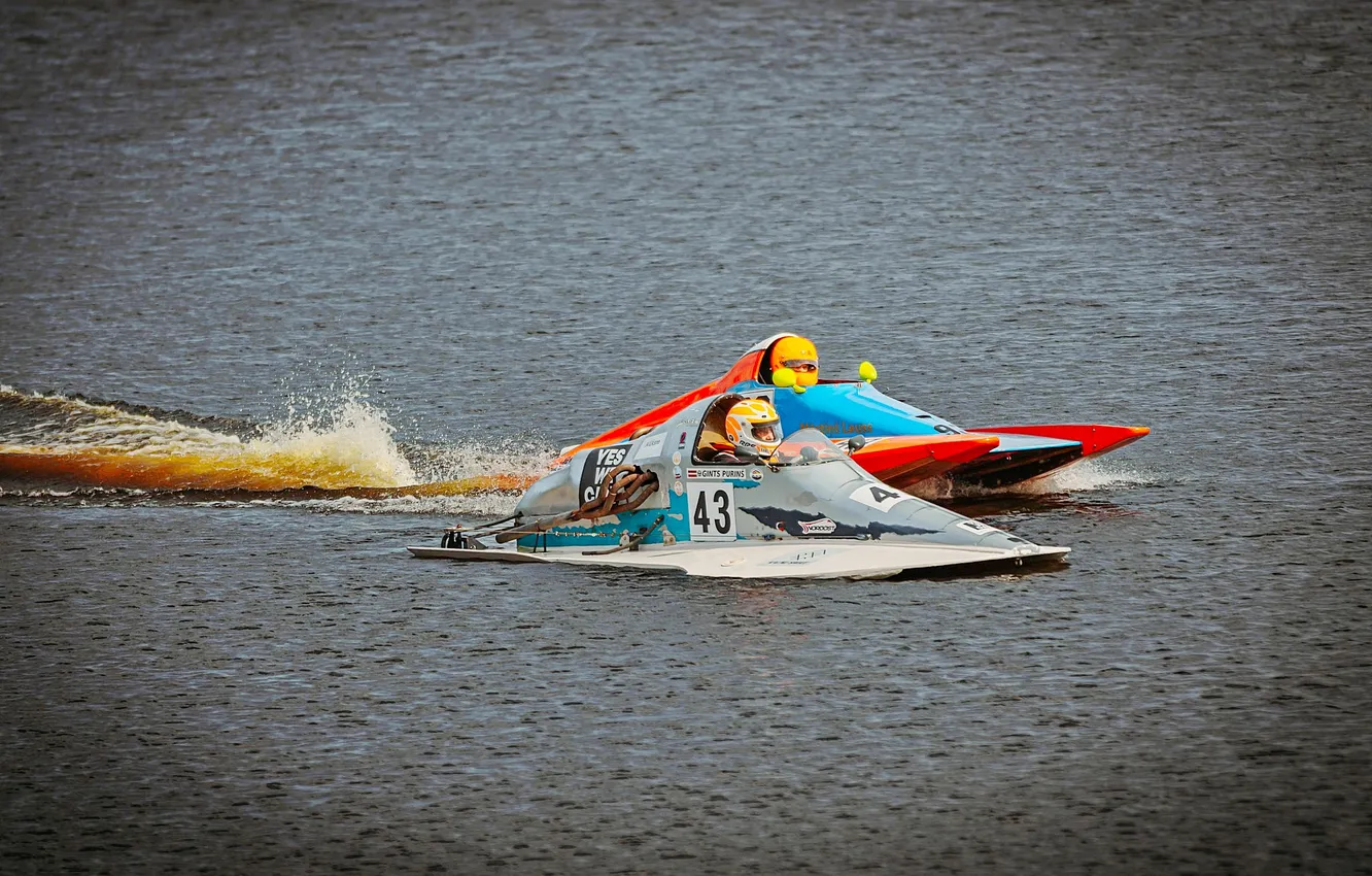 Photo wallpaper race, boat, speed