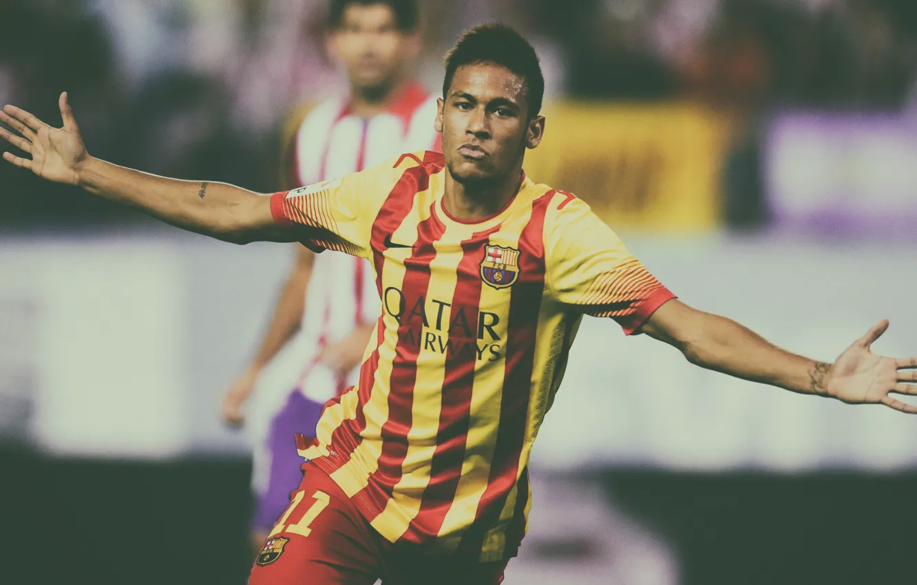 Photo wallpaper stars, tattoo, emblem, Barcelona, Barcelona, Brazilian, Neymar, Neymar
