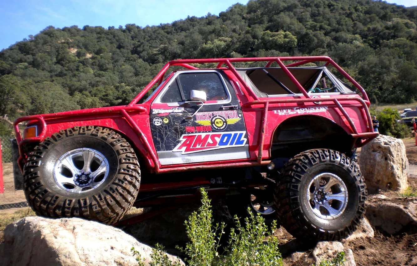 Photo wallpaper stones, SUV, overcoming, Trak-trial, obstacles