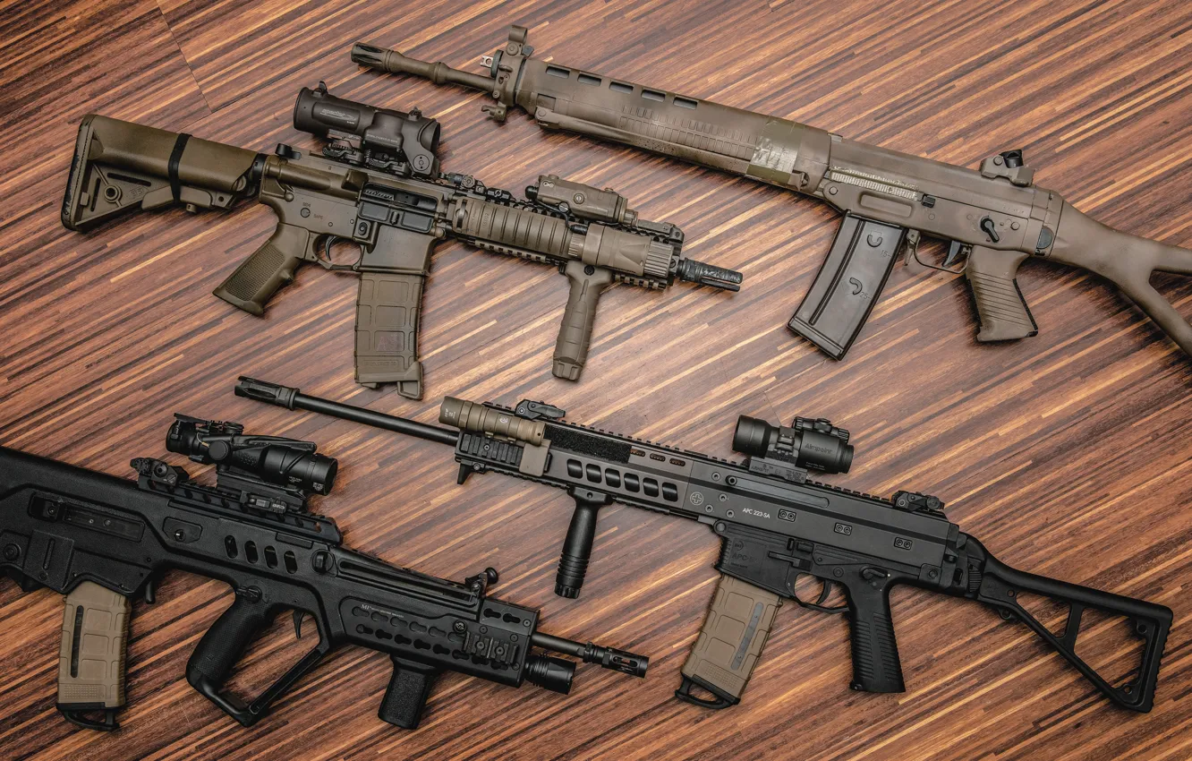 Photo wallpaper weapons, background, machine