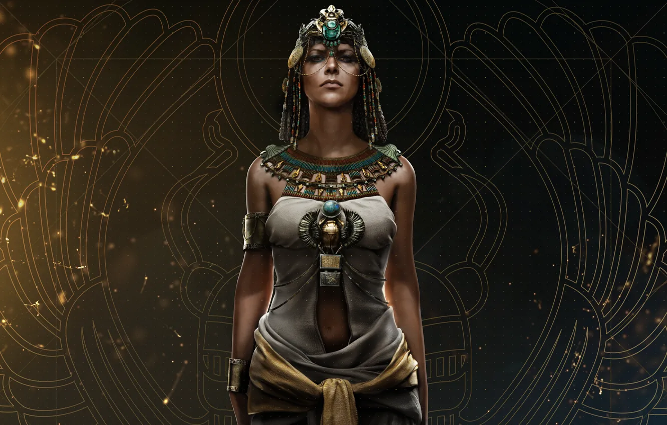 Photo wallpaper Origins, Ubisoft, Assassin's Creed, Cleopatra, Assassin's Creed: Origins