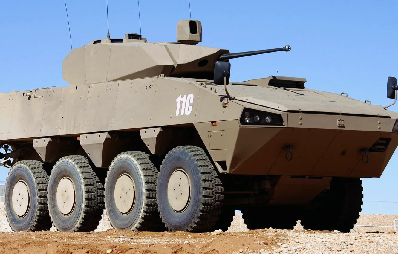 Photo wallpaper AMV, armored modular vehicle, modular armored vehicle, Patria, multi-purpose wheeled armored combat vehicle