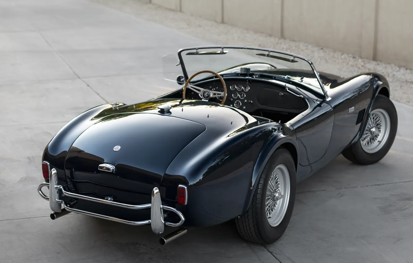 Photo wallpaper black, Shelby, retro cars, 1963, Shelby Cobra, the only instance, Cobra 289, sports cars