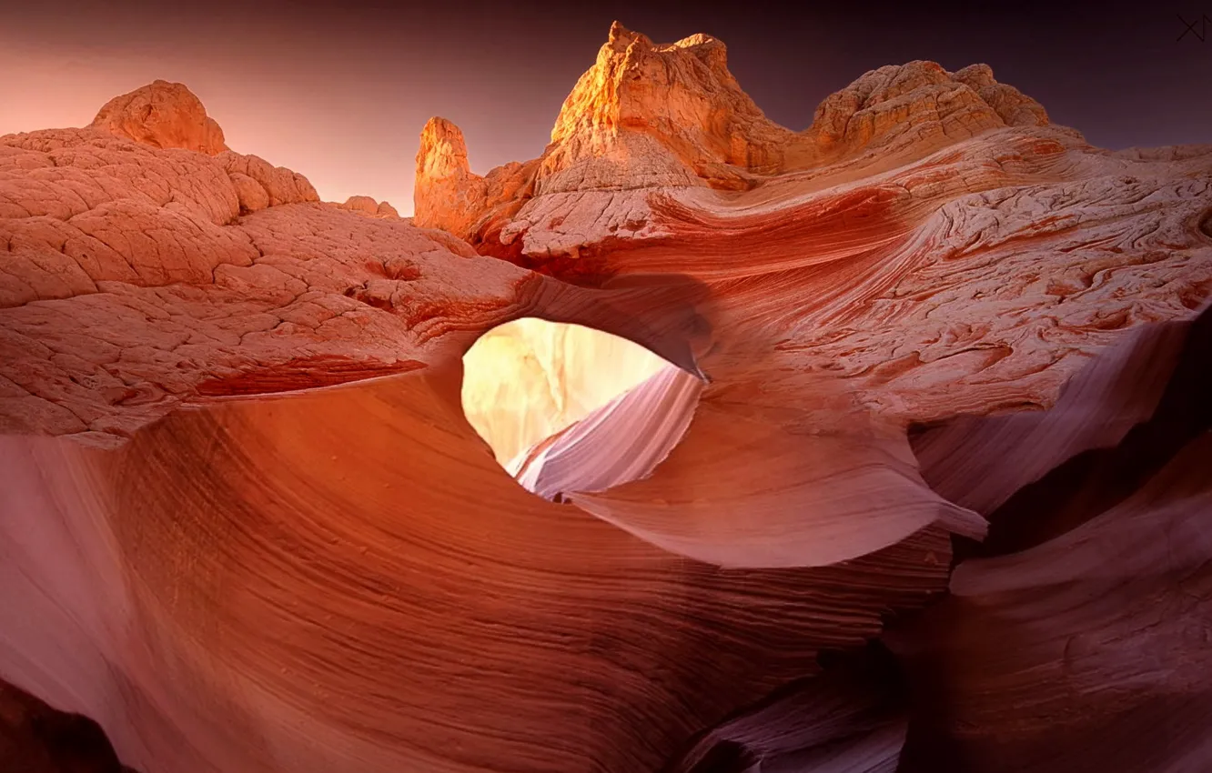 Photo wallpaper rocks, texture, canyon